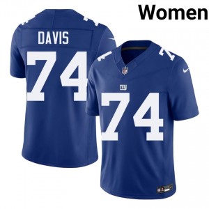 #74 J.C. Davis NY Giants Women Exclusive Football Stitched Jersey - Royal Edition 99261135