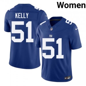 #51 Jack Kelly New York Giants Women Pro Cut Football Stitched Jersey - Royal Edition 65267649