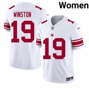 Big Blue Jameis Winston #19 Women Licensed Football Embroidery Jersey - White Edition 73398958