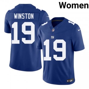 #19 Jameis Winston NY Giants Women Exclusive Football Stitch Jersey - Royal Edition 40757557