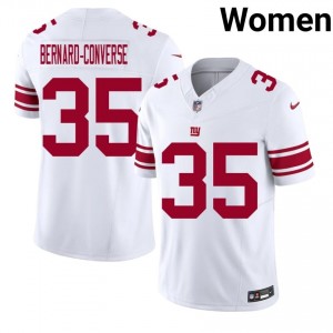 Giants Jarrick Bernard-Converse #35 Women Moisture Wicking Football Stitch Jersey - White Edition 25404396