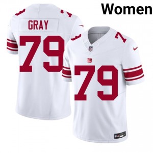 Big Blue Jarrod Gray #79 Women NFL Football Embroidery Jersey - White Edition 14990931