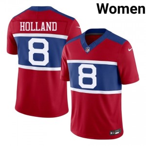 #8 Jevon Holland New York Giants Women Original Football Embroidery Jersey - Red Edition 69719068