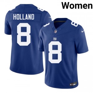 #8 Jevon Holland NYG Women Classic Football Sewn Jersey - Royal Edition 46335528