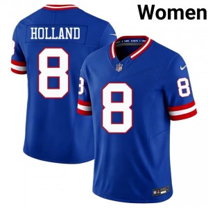 Big Blue Jevon Holland #8 Women Moisture Wicking Football Embroidery Jersey - Royal Throwback Edition 73994015