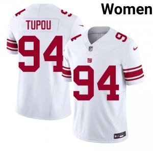 Giants Josh Tupou #94 Women Classic Football Stitch Jersey - White Edition 93497411