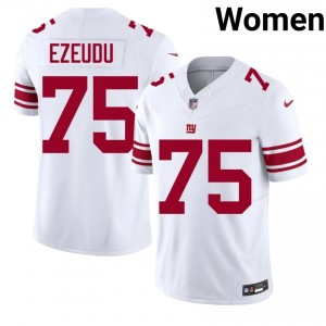 Giants Joshua Ezeudu #75 Women Gameday Football Stitch Jersey - White Edition 37897632