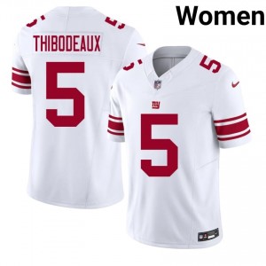 NY Giants Kayvon Thibodeaux #5 Women NFL Football Stitch Jersey - White Edition 68198054