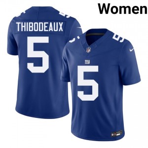#5 Kayvon Thibodeaux NY Giants Women Premium Football Stitched Jersey - Royal Edition 90655358