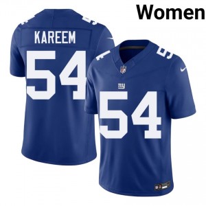 #54 Khalid Kareem Big Blue Women Moisture Wicking Football Embroidery Jersey - Royal Edition 89843276