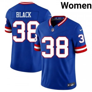 New York Giants Korie Black #38 Women Classic Football Embroidery Jersey - Royal Throwback Edition 23581503