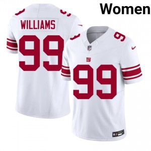 Big Blue Leonard Williams #99 Women Player Football Embroidery Jersey - White Edition 41721086