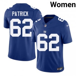 #62 Lucas Patrick Giants Women Original Football Stitch Jersey - Royal Edition 43636599