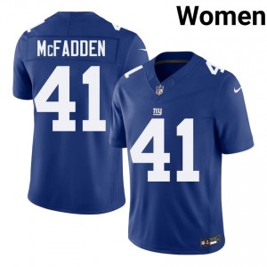 #41 Micah McFadden NY Giants Women Classic Football Stitch Jersey - Royal Edition 43424707