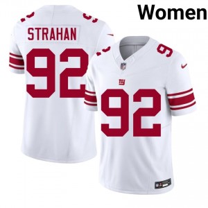 Big Blue Michael Strahan #92 Women Pro Cut Football Embroidery Jersey - White Edition 94953296