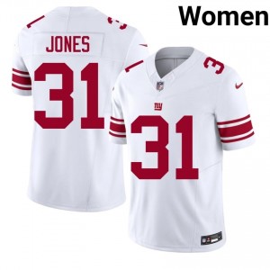 NY Giants Nic Jones #31 Women Moisture Wicking Football Stitched Jersey - White Edition 63265856