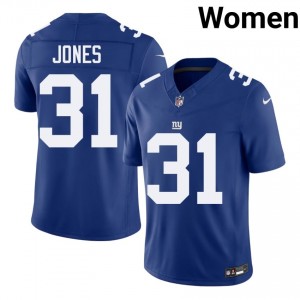 #31 Nic Jones NYG Women Iconic Football Sewn Jersey - Royal Edition 36842625
