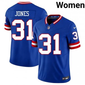 Big Blue Nic Jones #31 Women Essential Football Embroidery Jersey - Royal Throwback Edition 85602103