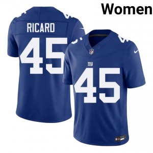 #45 Patrick Ricard Giants Women Classic Football Stitch Jersey - Royal Edition 35104474