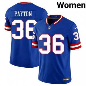 Big Blue Rico Payton #36 Women Licensed Football Embroidery Jersey - Royal Throwback Edition 42479662