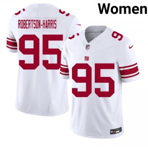 Giants Roy Robertson-Harris #95 Women Elite Thread Football Stitch Jersey - White Edition 94501629