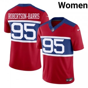 #95 Roy Robertson-Harris NY Giants Women Limited Football Stitched Jersey - Red Edition 74135814