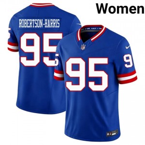 New York Giants Roy Robertson-Harris #95 Women Original Football Stitched Jersey - Royal Throwback Edition 86798514