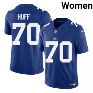 #70 Sam Huff New York Giants Women Durable Football Embroidery Jersey - Royal Edition 88251915