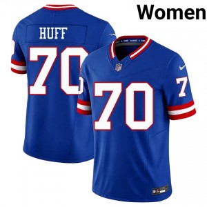 NY Giants Sam Huff #70 Women Iconic Football Stitched Jersey - Royal Throwback Edition 38860830