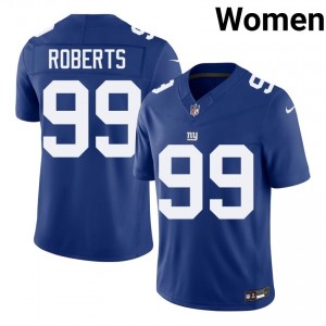 #99 Sam Roberts NYG Women Exclusive Football Sewn Jersey - Royal Edition 91541056