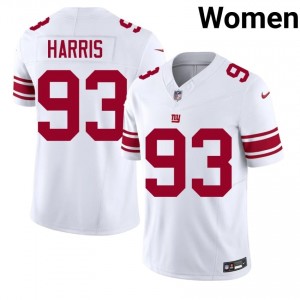 NY Giants Shelby Harris #93 Women Durable Football Stitch Jersey - White Edition 30703684