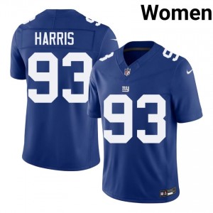 #93 Shelby Harris NY Giants Women Essential Football Stitched Jersey - Royal Edition 41399129