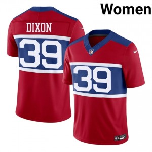 #39 Thaddeus Dixon New York Giants Women Premium Football Stitched Jersey - Red Edition 18657840