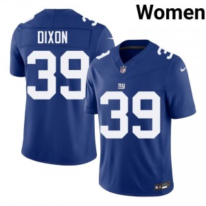 #39 Thaddeus Dixon NY Giants Women Elite Thread Football Stitched Jersey - Royal Edition 81608336