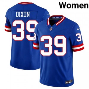 Giants Thaddeus Dixon #39 Women Professional Football Stitch Jersey - Royal Throwback Edition 84229832
