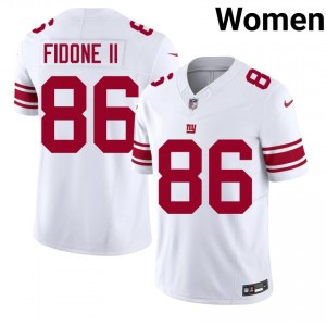 Big Blue Thomas Fidone II #86 Women Iconic Football Embroidery Jersey - White Edition 65099455