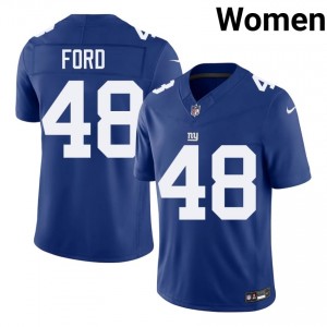 #48 Trace Ford NY Giants Women Moisture Wicking Football Stitched Jersey - Royal Edition 88161296