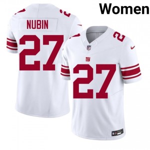 NY Giants Tyler Nubin #27 Women Original Football Stitch Jersey - White Edition 27453888