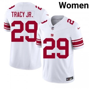 NY Giants Tyrone Tracy Jr. #29 Women Durable Football Stitched Jersey - White Edition 95263988