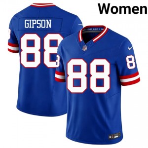 Big Blue Xavier Gipson #88 Women Exclusive Football Embroidery Jersey - Royal Throwback Edition 84416788