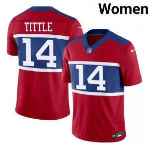 #14 Y.A. Tittle New York Giants Women Gameday Football Embroidery Jersey - Red Edition 74994502