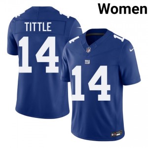 #14 Y.A. Tittle NYG Women Limited Football Sewn Jersey - Royal Edition 15207235