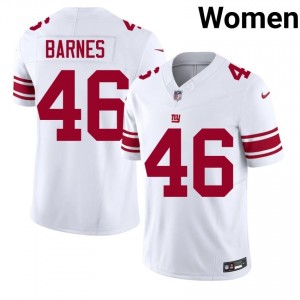NY Giants Zaire Barnes #46 Women Gameday Football Stitch Jersey - White Edition 55568077