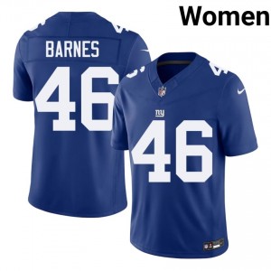 #46 Zaire Barnes NY Giants Women Authentic Football Stitched Jersey - Royal Edition 62029906