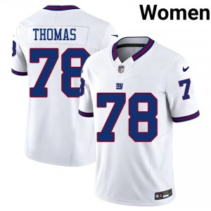 Andrew Thomas NY Giants #78 Women Player Football Stitched Throwback Jersey - White Edition 83371839