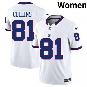 Beaux Collins Big Blue #81 Women Iconic Football Embroidery Throwback Jersey - White Edition 42919394