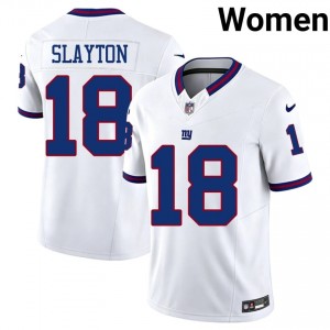 Darius Slayton NYG #18 Women Exclusive Football Sewn Throwback Jersey - White Edition 63948871
