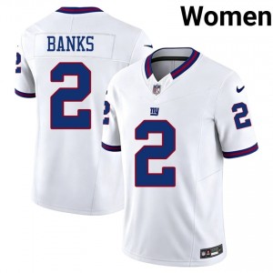 Deonte Banks Big Blue #2 Women Original Football Embroidery Throwback Jersey - White Edition 22140629