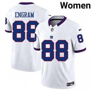 Evan Engram New York Giants #88 Women Durable Football Embroidery Throwback Jersey - White Edition 57549940
