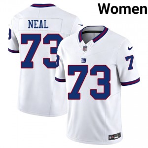 Evan Neal New York Giants #73 Women Durable Football Stitched Throwback Jersey - White Edition 79815561